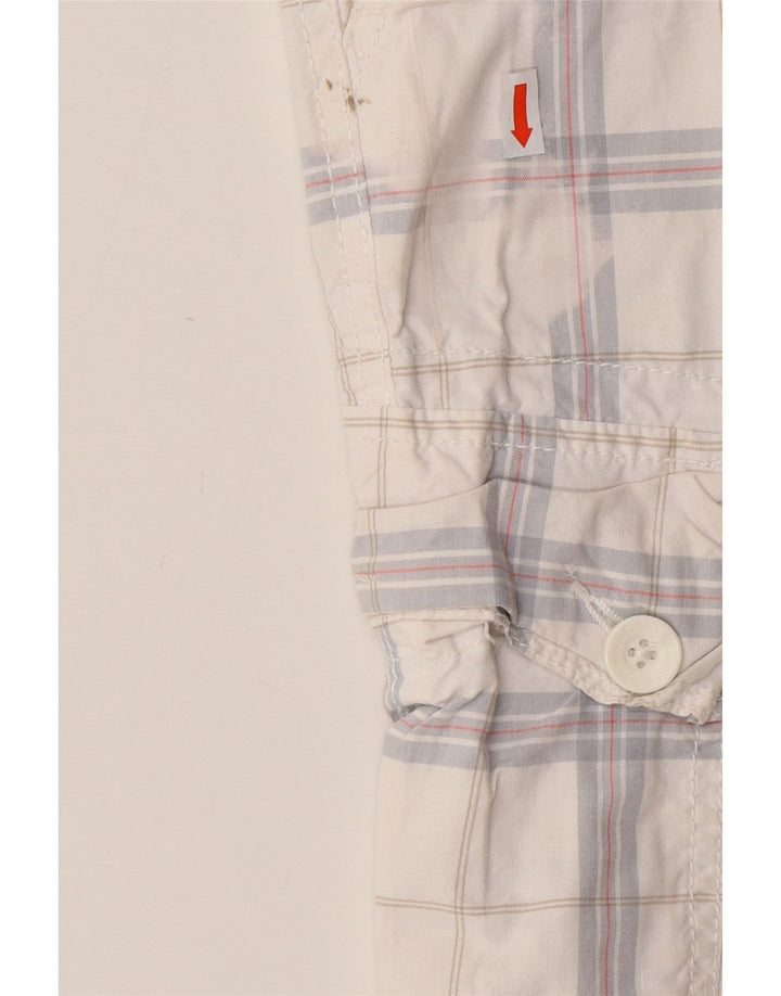 Męskie spodenki cargo CALVIN KLEIN W32, bawełna w średnią białą kratkę