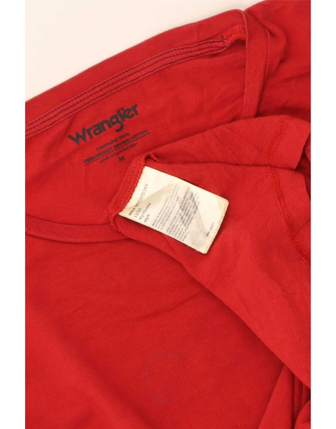 T-shirt męski Wrangler, bawełniany, średni czerwony