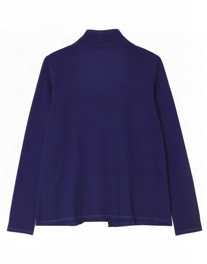 Marks & Spencer Damski sweter rozpinany UK 14, średni niebieski poliester