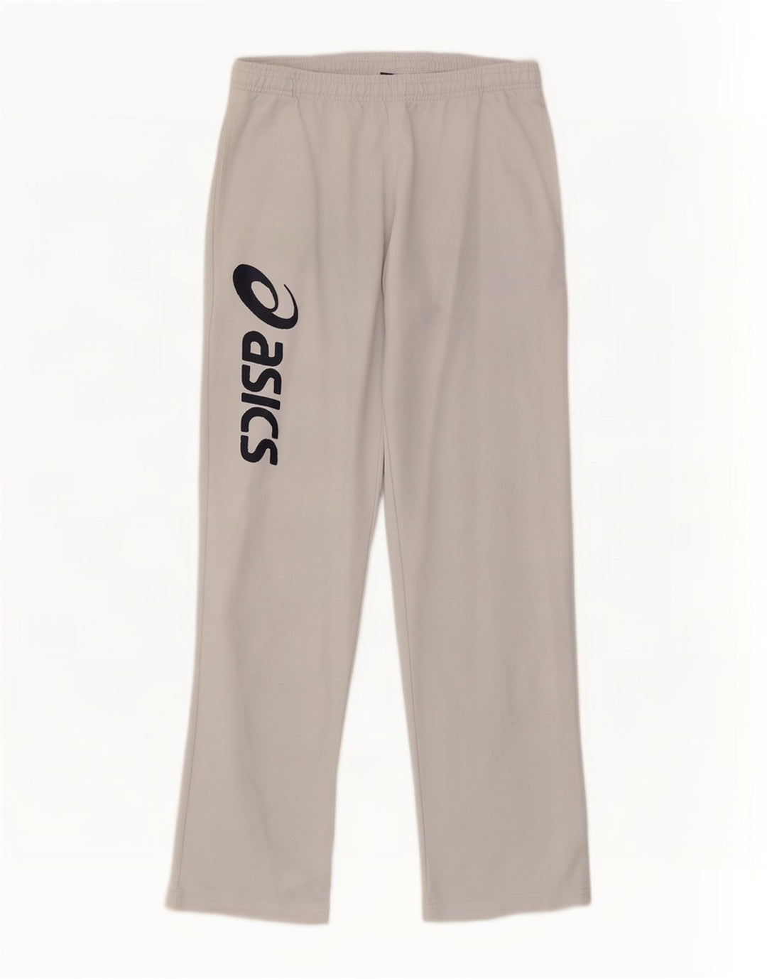 Męskie spodnie dresowe Asics z grafiką, średnioszary poliester