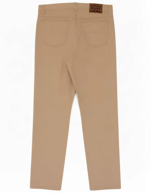 Vintage Mens Straight Jeans W36 L31 Beige Cotton