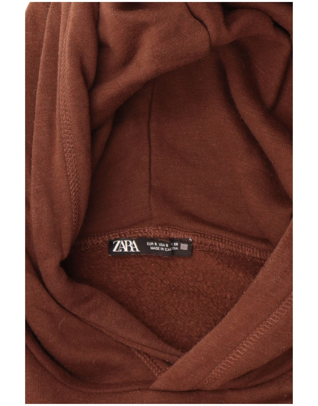 Damski sweter z kapturem Zara UK 10 Small Brown