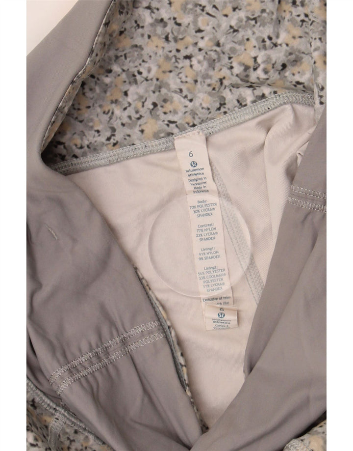 Damskie legginsy Lululemon US 6, średnioszary, kwiatowy poliester