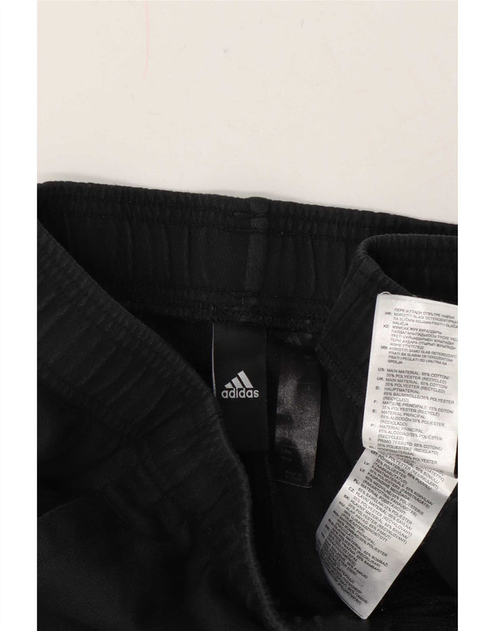 Męskie spodenki sportowe Adidas z grafiką, średnie czarne, bawełniane