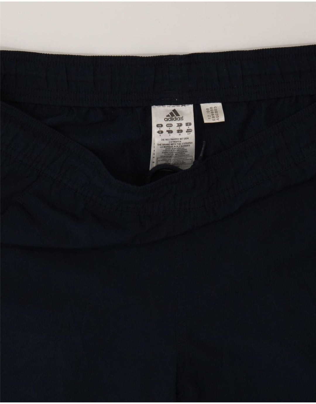 ADIDAS Mens Sport Shorts Small  Navy Blue Polyester Vintage Adidas and Second-Hand Adidas from Messina Hembry 