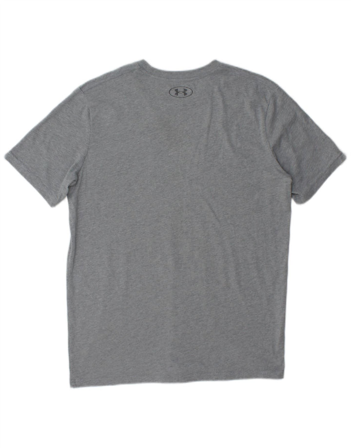 Męski T-shirt z grafiką Under Armour, mały, szary