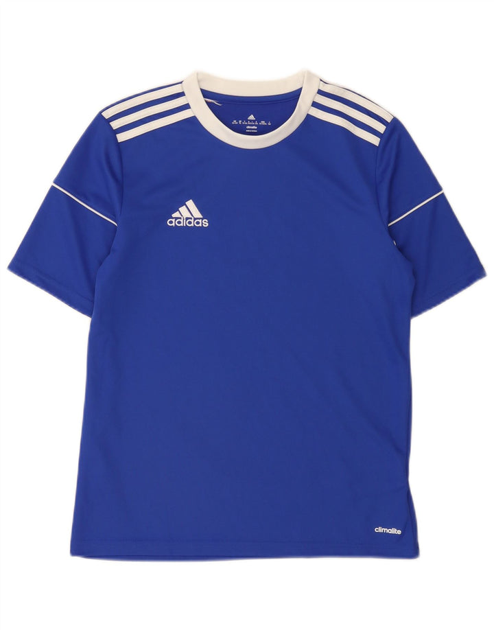 Adidas Chłopięca Koszulka Climalite Top 13-14 Lat Niebieski Poliester