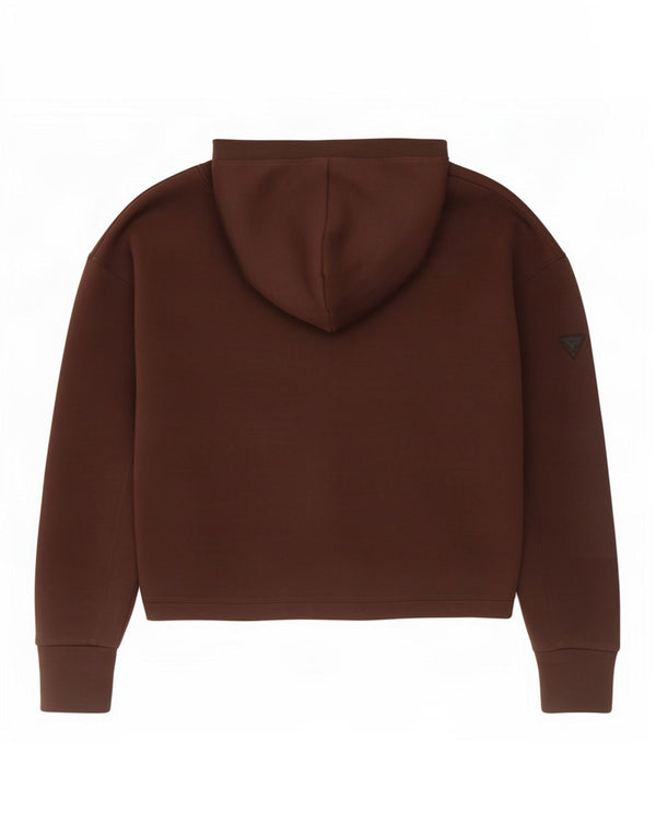 Damska bluza z kapturem oversize z grafiką Guess UK 10 Small Brown Wiskoza