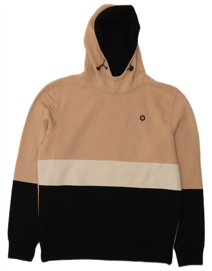 Męski sweter z kapturem Jack & Jones XL, beżowy, poliestrowy z blokami kolorów