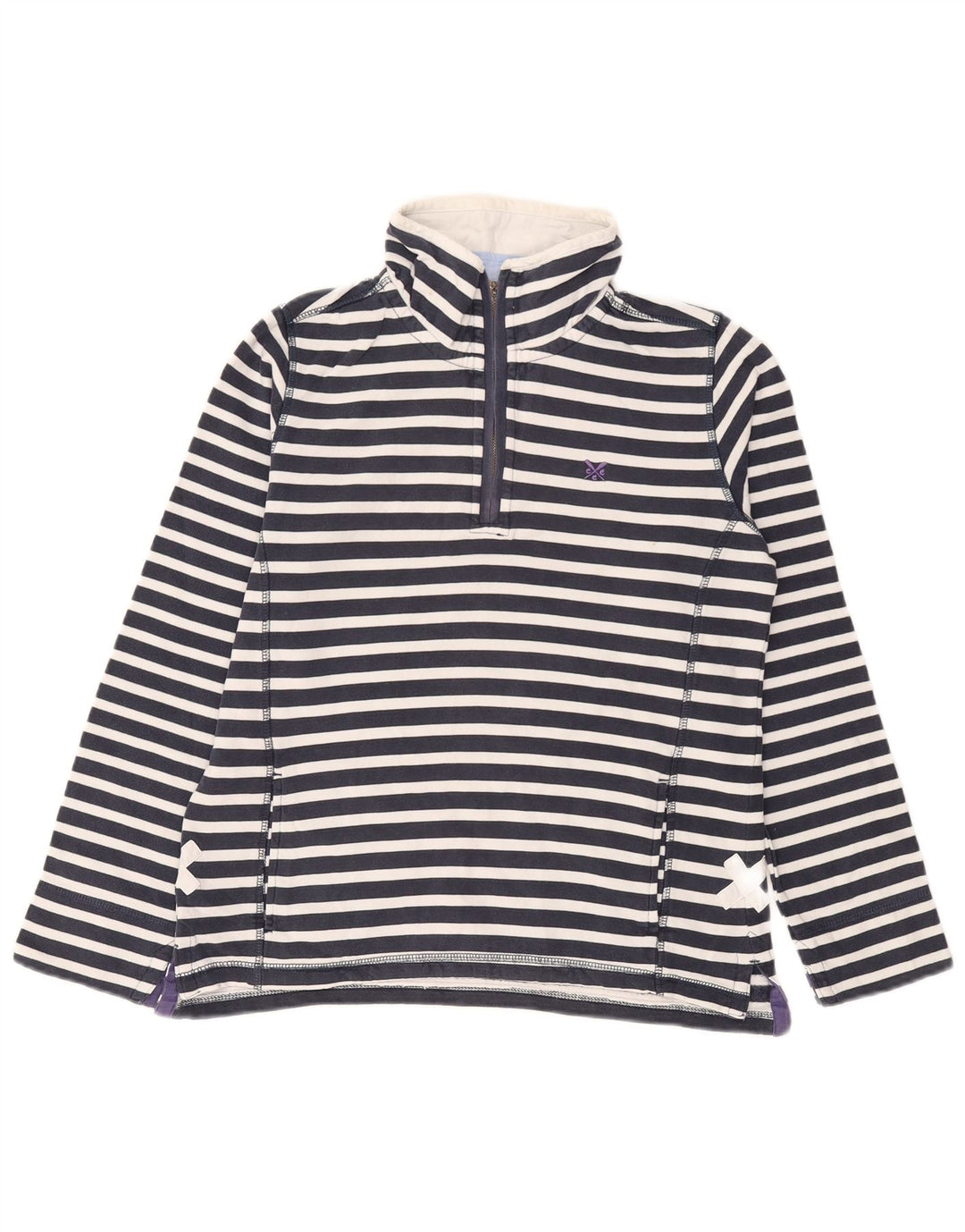 Crew Clothing Damska bluza o luźnym kroju, sweter UK 10 Small Blue Nautical