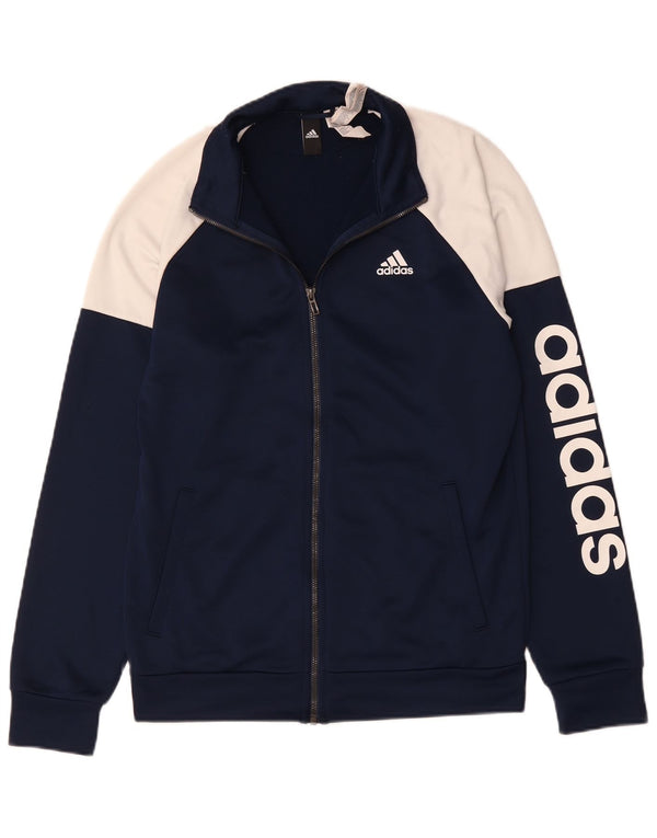 Adidas Męska bluza dresowa Top Jacket UK 38/40 Średni granatowy kolor blokowy