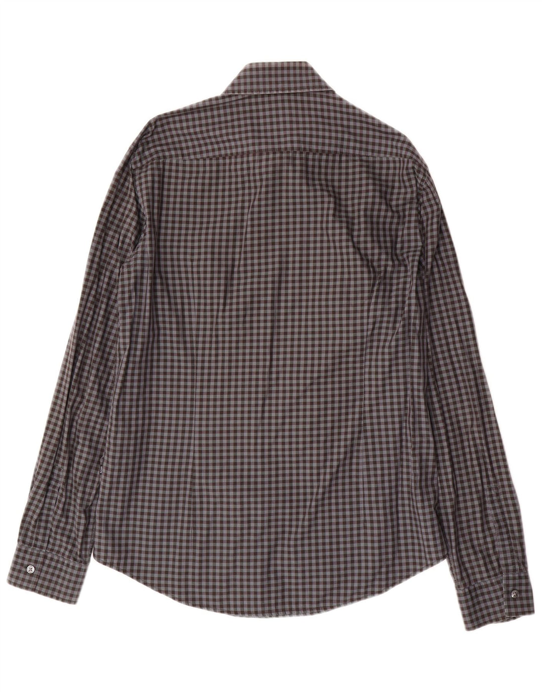Męska koszula slim fit HUGO BOSS, średnia szara kratka