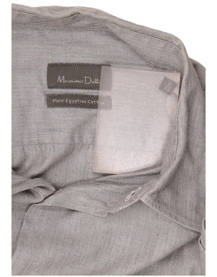 Koszula męska Massimo Dutti rozmiar 44 XL, szara, bawełniana