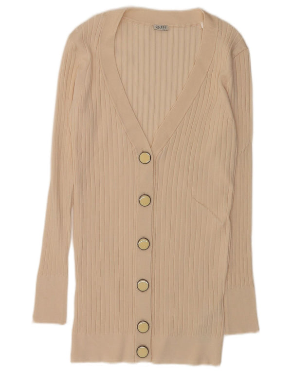 Sweter damski Guess Longline Cardigan UK 8 Small Beżowa Wiskoza