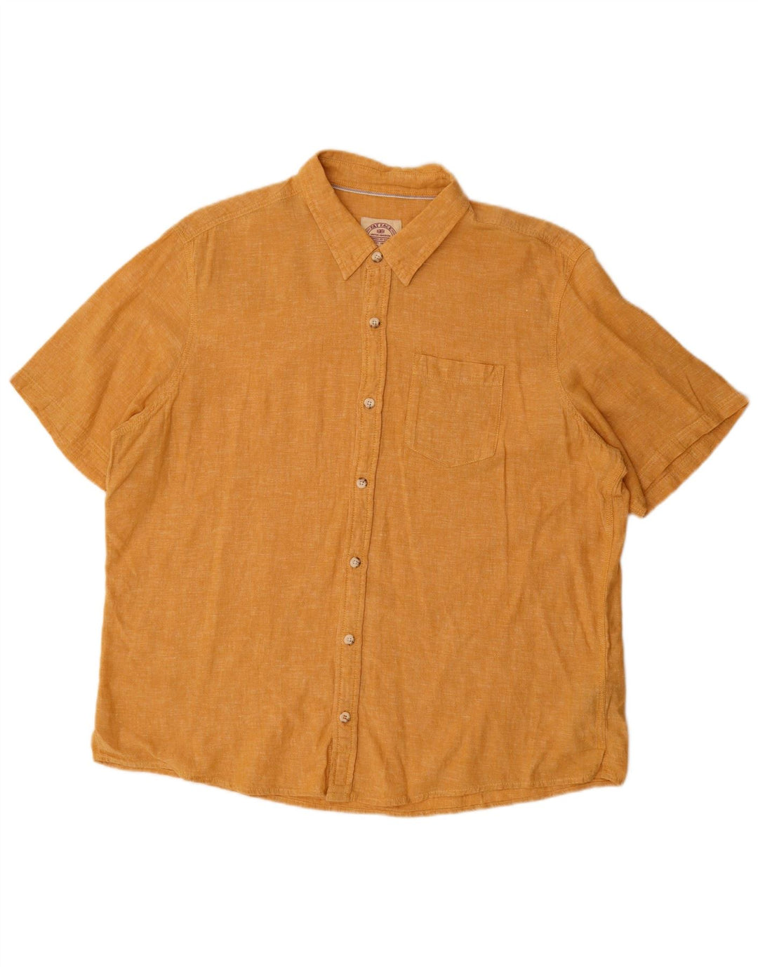 Koszula męska z krótkim rękawem FAT FACE 2XL w kolorze żółtym, lniana