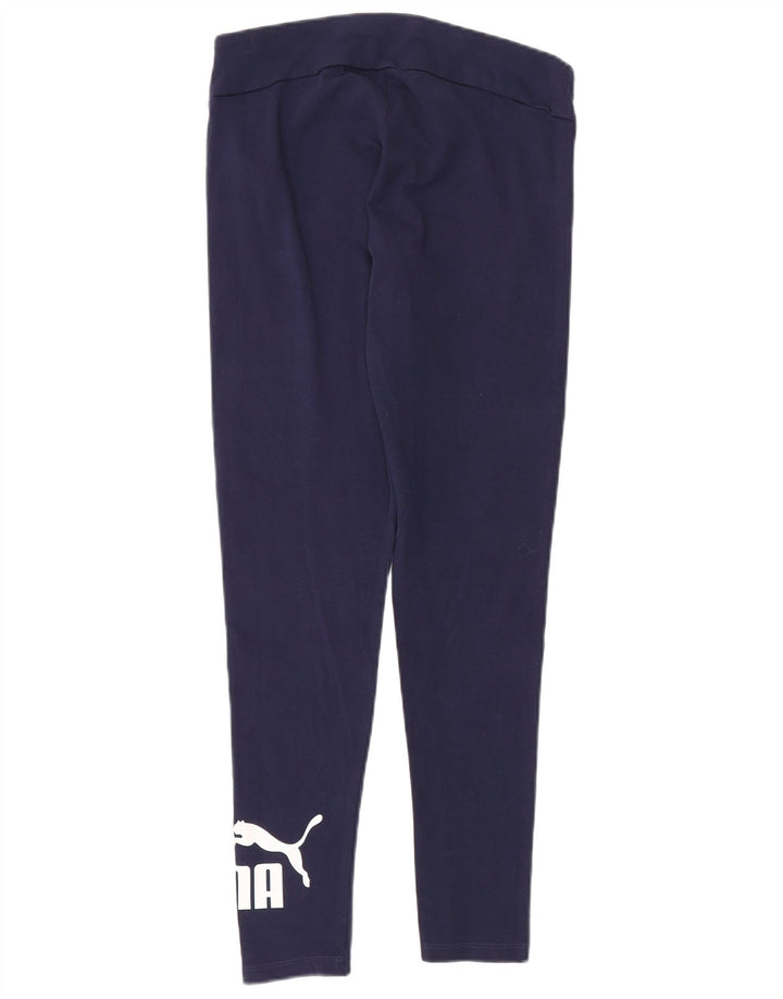 Damskie legginsy Puma Graphic UK 12 Średni granatowy, bawełniany