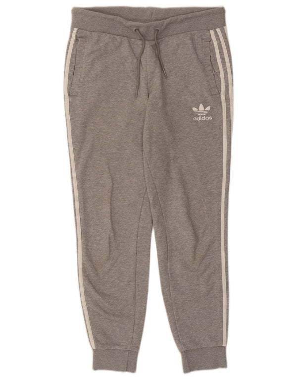Damskie spodnie dresowe Adidas Joggers UK 12 Średnioszare, bawełniane nakrapiane