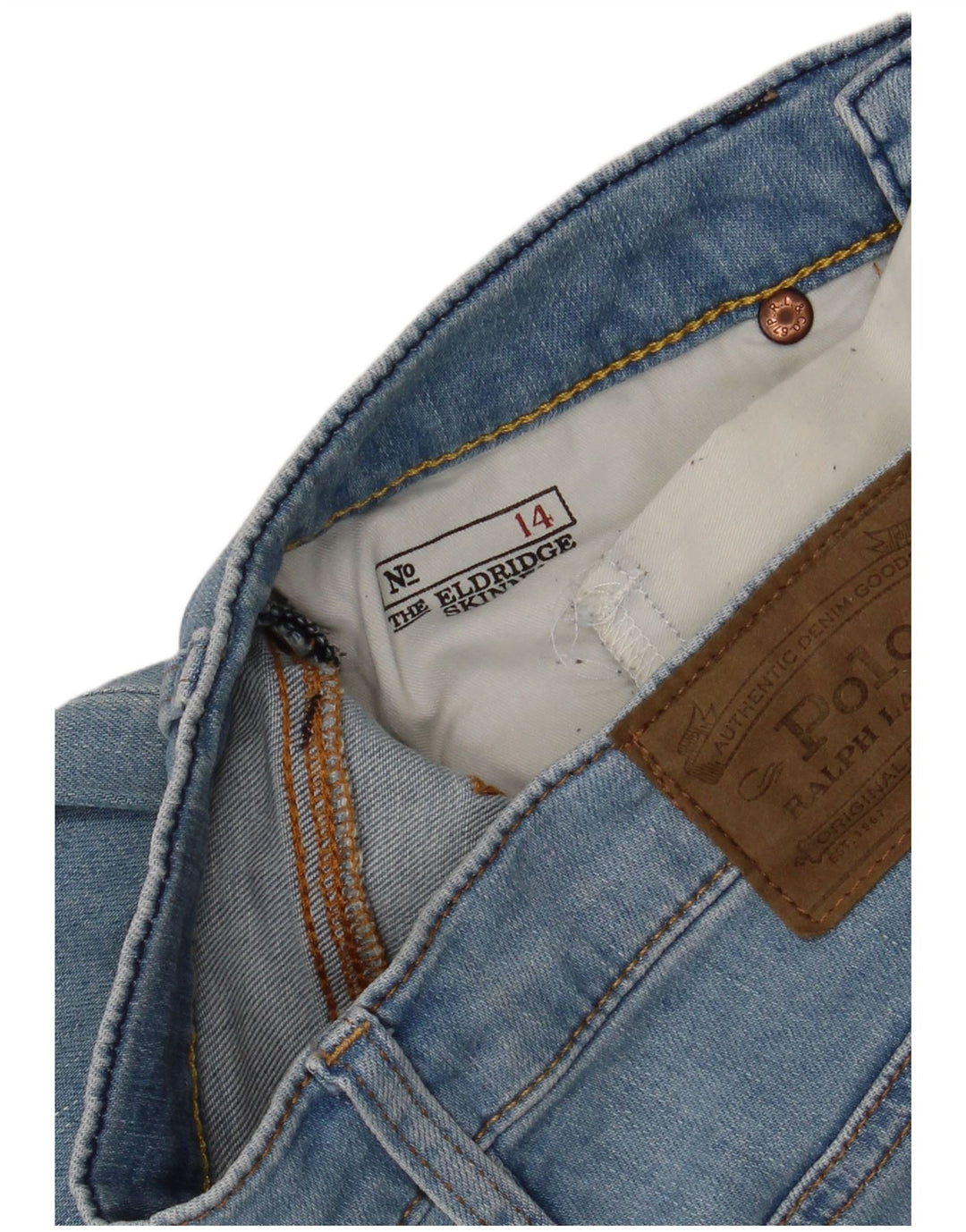 POLO RALPH LAUREN Chłopcy The Eldridge Skinny Jeans 13-14 lat W28 L26 Niebieski