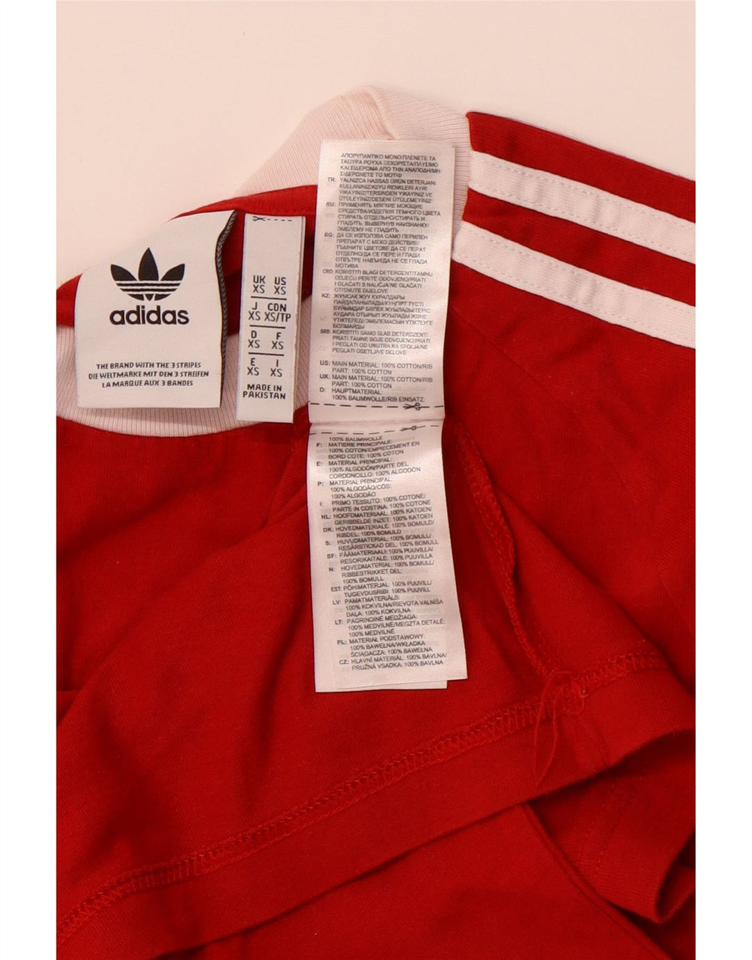 T-shirt męski ADIDAS Top XS, czerwony, bawełniany