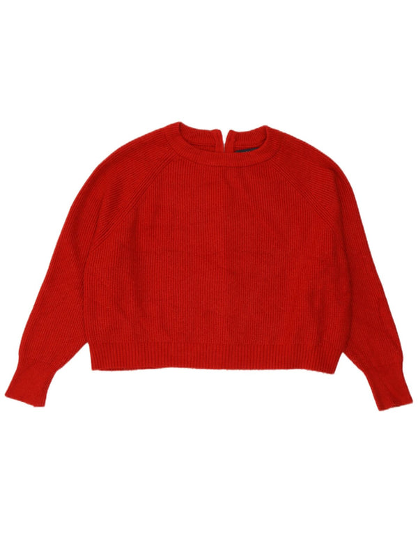 Damski sweter oversize Zara Crop Oversize UK 10 Small Red Wiskoza