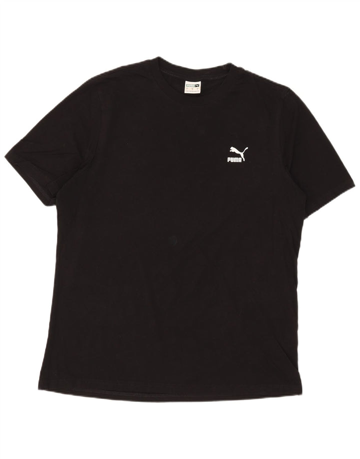 T-shirt męski Puma, duży, czarny, bawełniany