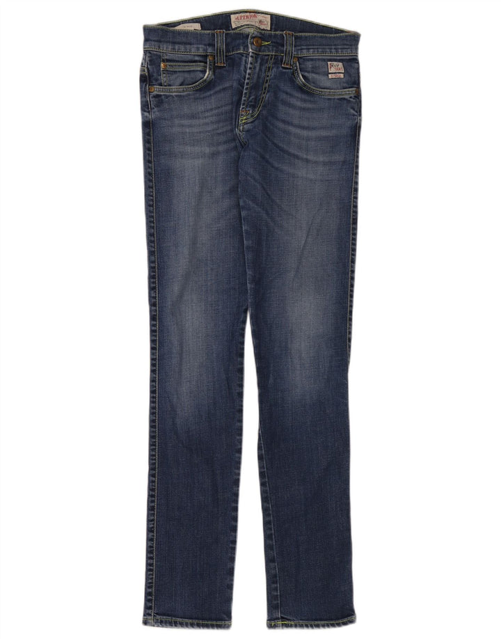 Damskie jeansy slim Roy Rogers W30 L34 Niebieskie bawełniane