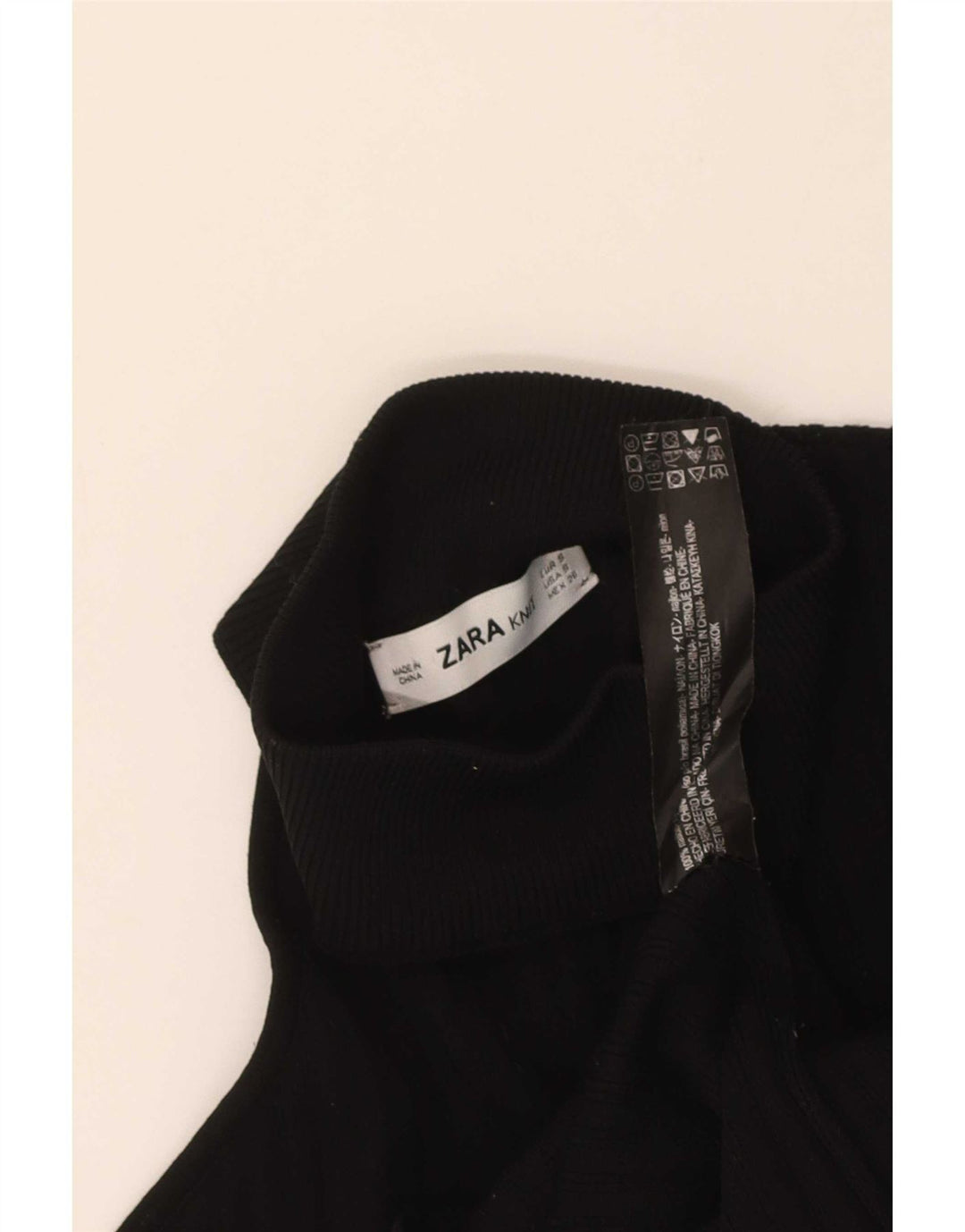 Damski top Zara na jedno ramię, UK 8, mały, czarny nylon