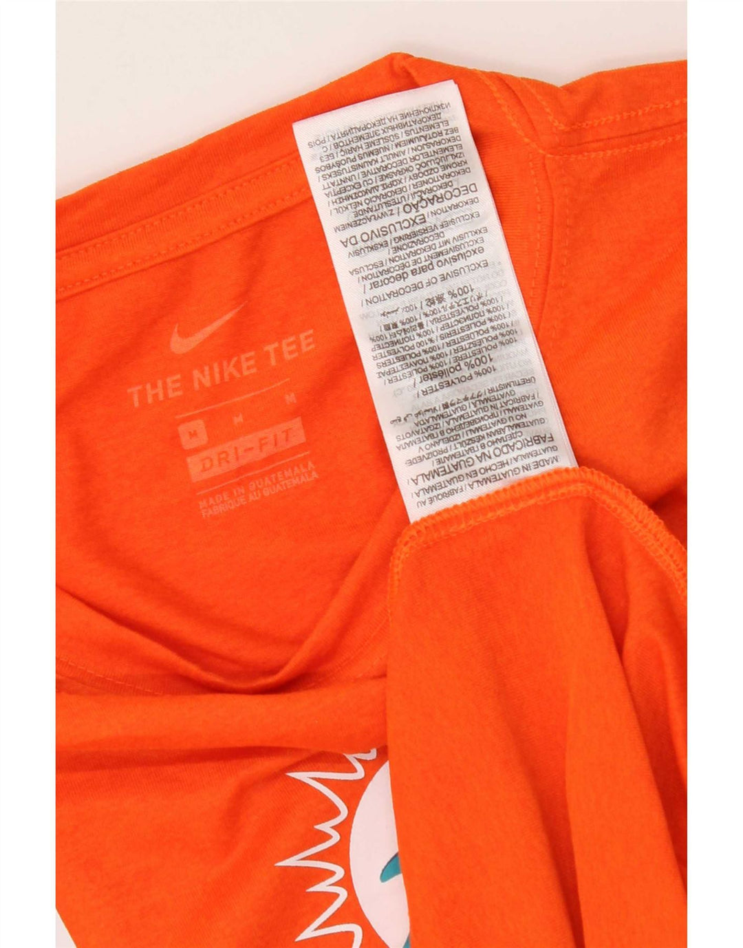 Męski T-shirt z grafiką Nike Miami Dolphins Top, średni pomarańczowy poliester