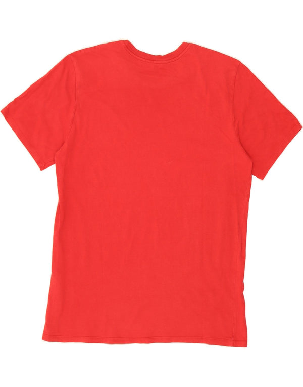 NIKE Mens Graphic T-Shirt Top Medium Red Cotton