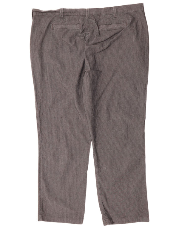 LEE Womens Riders Casual Trousers US 24 4XL W48 L31 Grey Herringbone