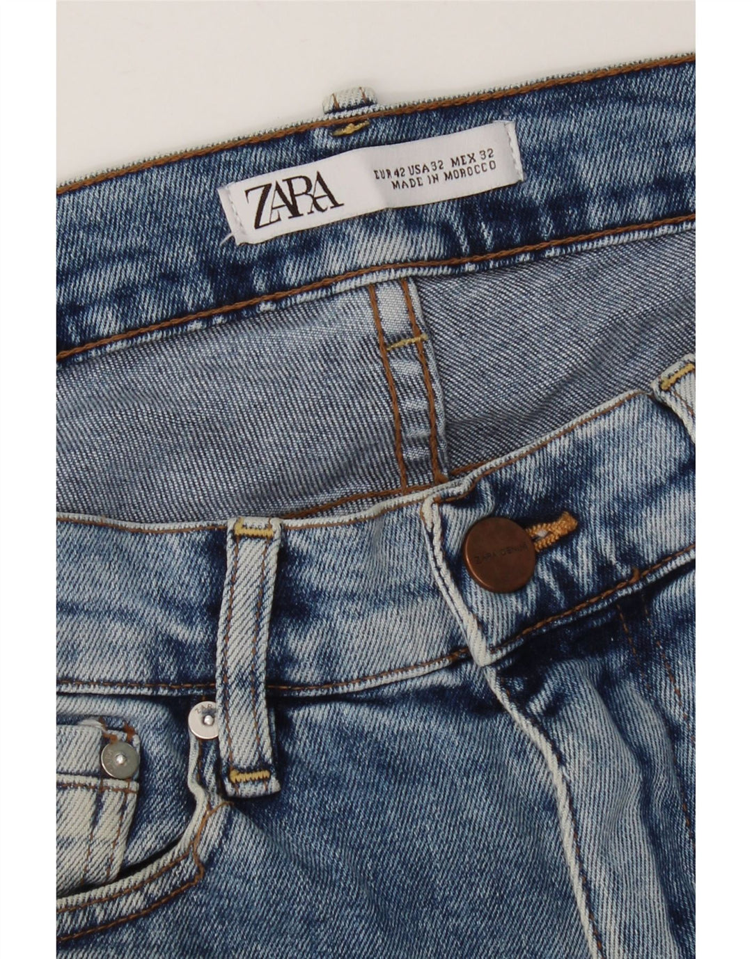 Męskie jeansy Zara Slim, rozmiar 42, duże, W32 L31, niebieskie