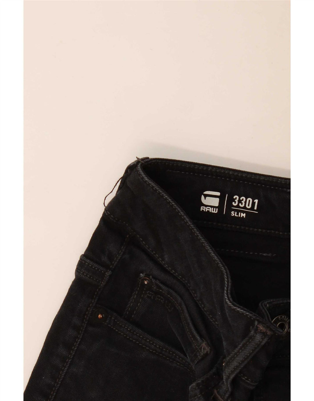 Damskie jeansy G-Star 3301 Slim W30 L29 Czarne