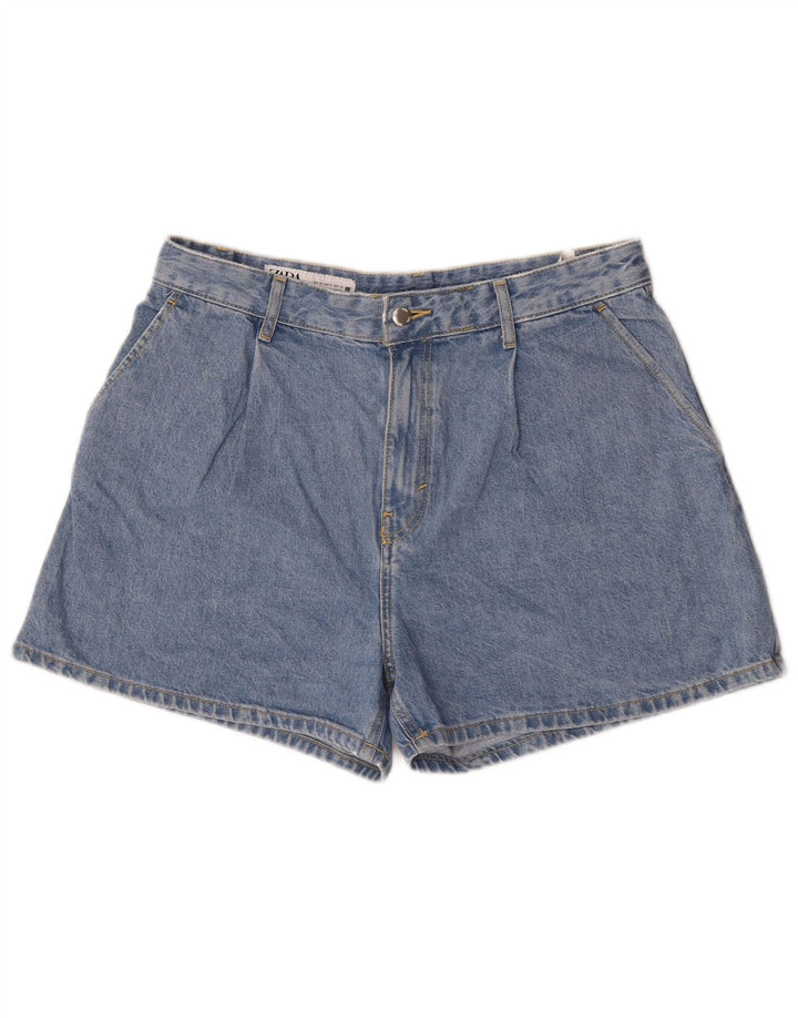 Damskie spodenki jeansowe Zara Medium W30, niebieska bawełna