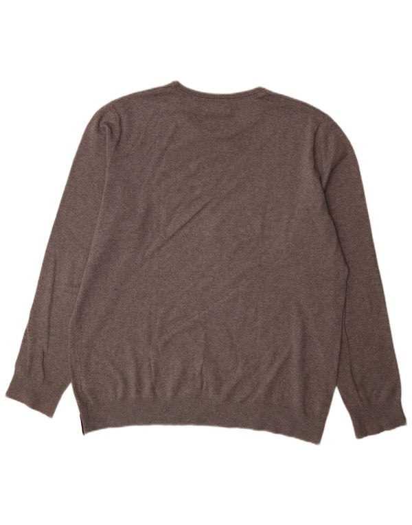 Męski sweter z okrągłym dekoltem Calvin Klein Jeans 2XL Szary, bawełniany klasyk