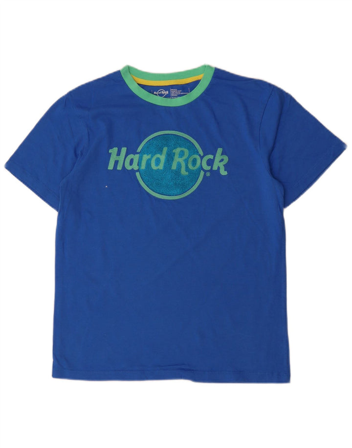 HARD ROCK CAFE Mens Graphic T-Shirt Top Small Blue Cotton