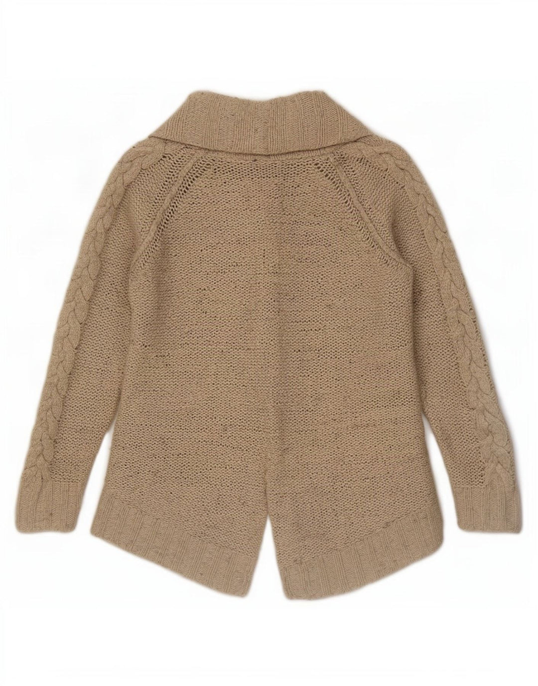 Sweter damski Zara z otwartym kardiganem UK 10, mały, beżowy nylon