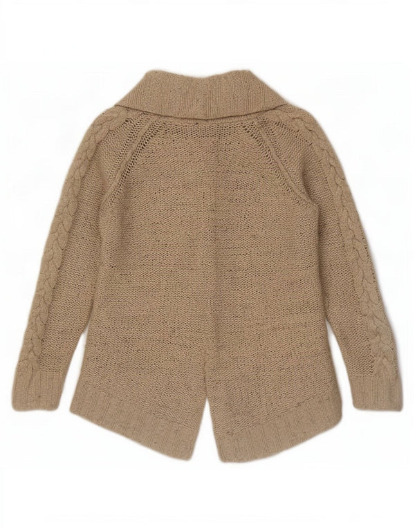 Sweter damski Zara z otwartym kardiganem UK 10, mały, beżowy nylon