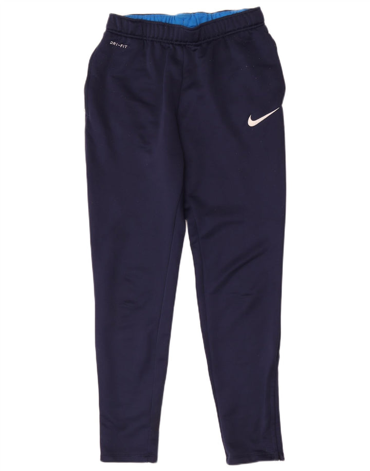 Męskie spodnie dresowe Nike Dri Fit, średni granatowy poliester