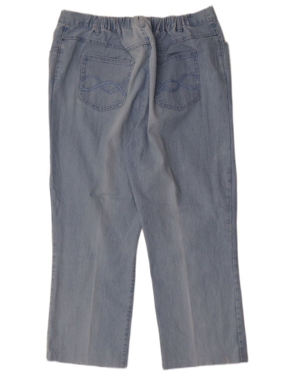 Marks & Spencer Womens Classic Fit Cropped Jeans UK 18 XL W36 L25 Blue
