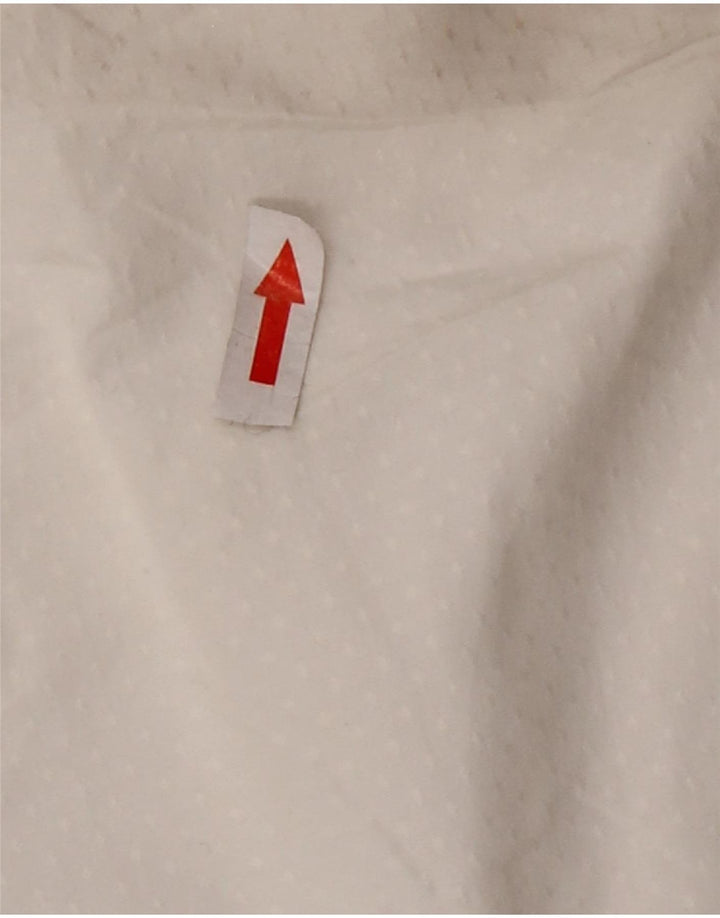 Damska bluzka koszulowa EDDIE BAUER UK 10 Small White Spotted Nylon