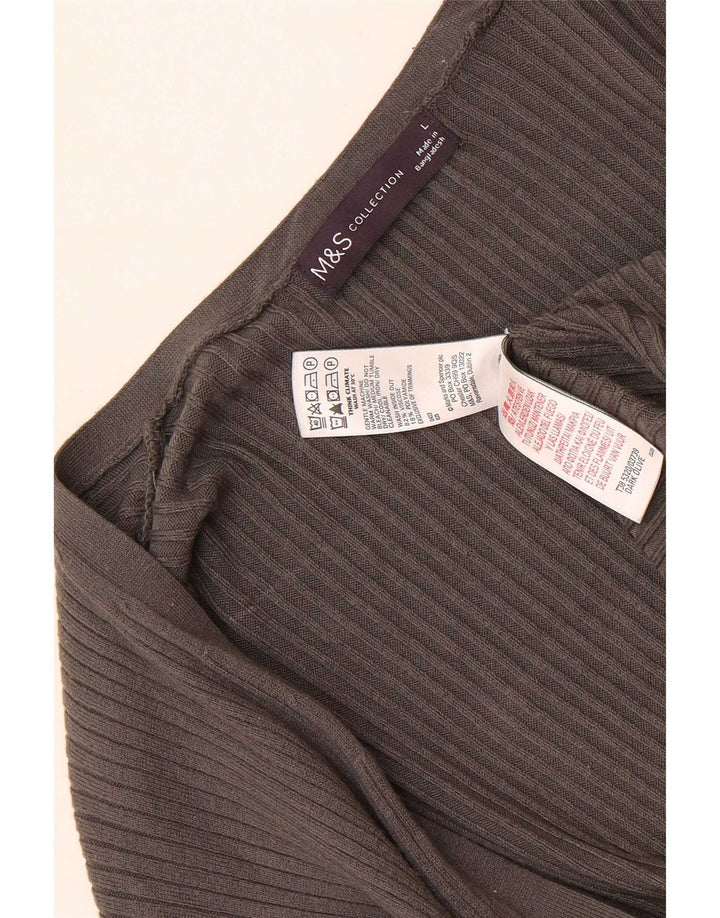 Marks & Spencer Damski sweter o swobodnym kroju, UK 14, duży, szary