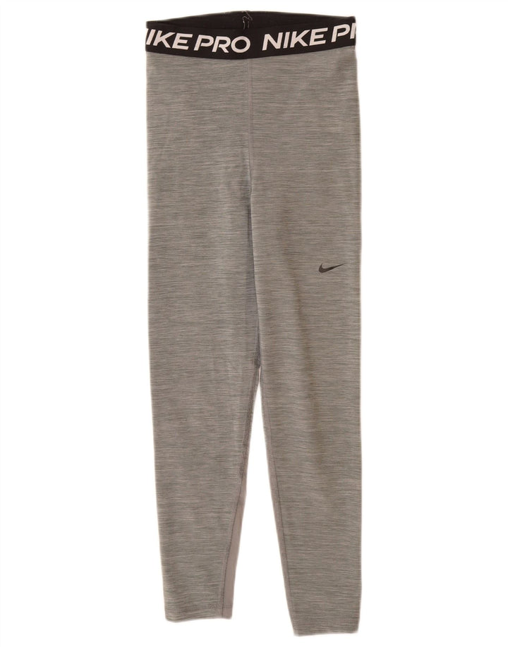 Damskie legginsy Nike Dri Fit Graphic UK 6 XS Szary poliester