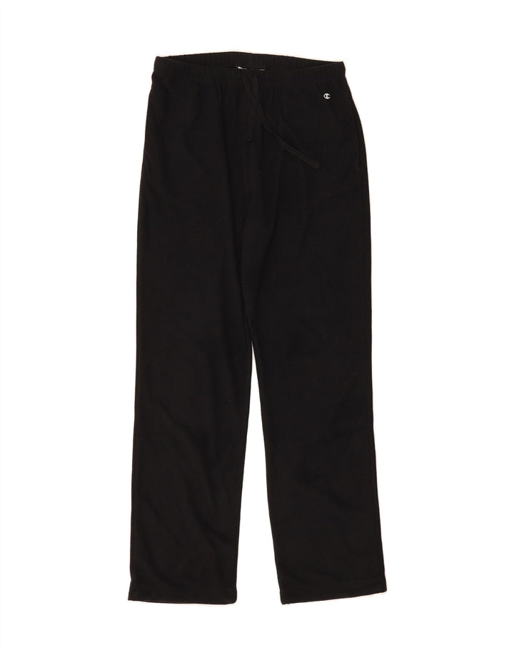 CHAMPION Womens Fleece Tracksuit Trousers UK 16 Large  Black Polyester Vintage Champion and Second-Hand Champion from Messina Hembry 