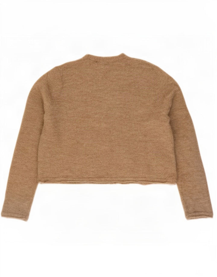 Damski sweter oversize Zara Crop Oversize UK 10 Small Beżowy poliamid