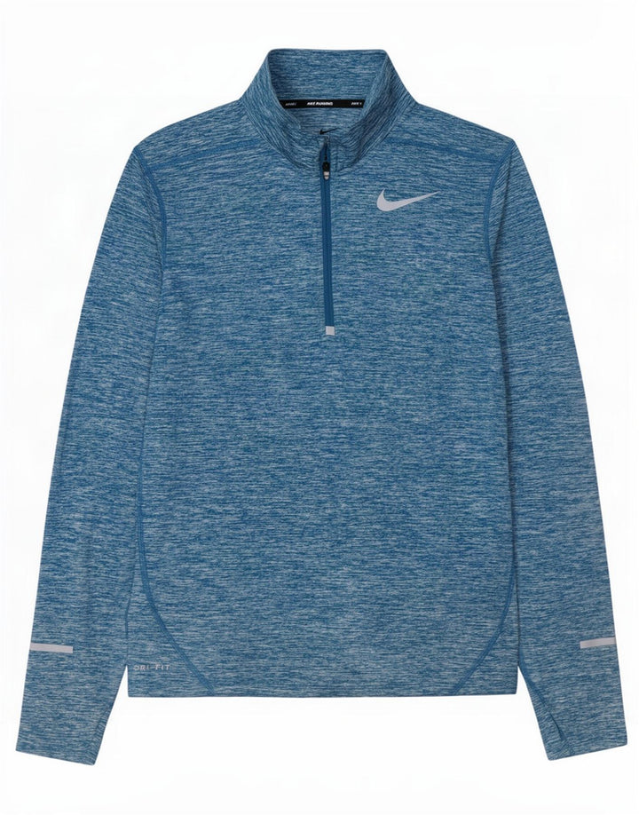 Męski dres Nike Dri Fit z zamkiem błyskawicznym i zamkiem błyskawicznym, mały, niebieski nakrapiany