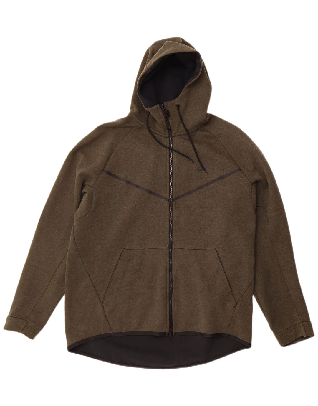 Męski sweter z kapturem i zamkiem błyskawicznym Nike XL, bawełniany khaki