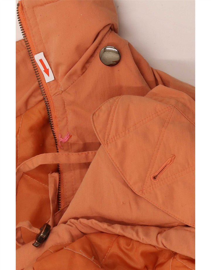 Vintage damska kurtka parka UK 18 XL pomarańczowa