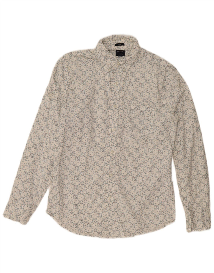 Koszula męska J. Crew, wąska, biała, bawełniana w kwiaty