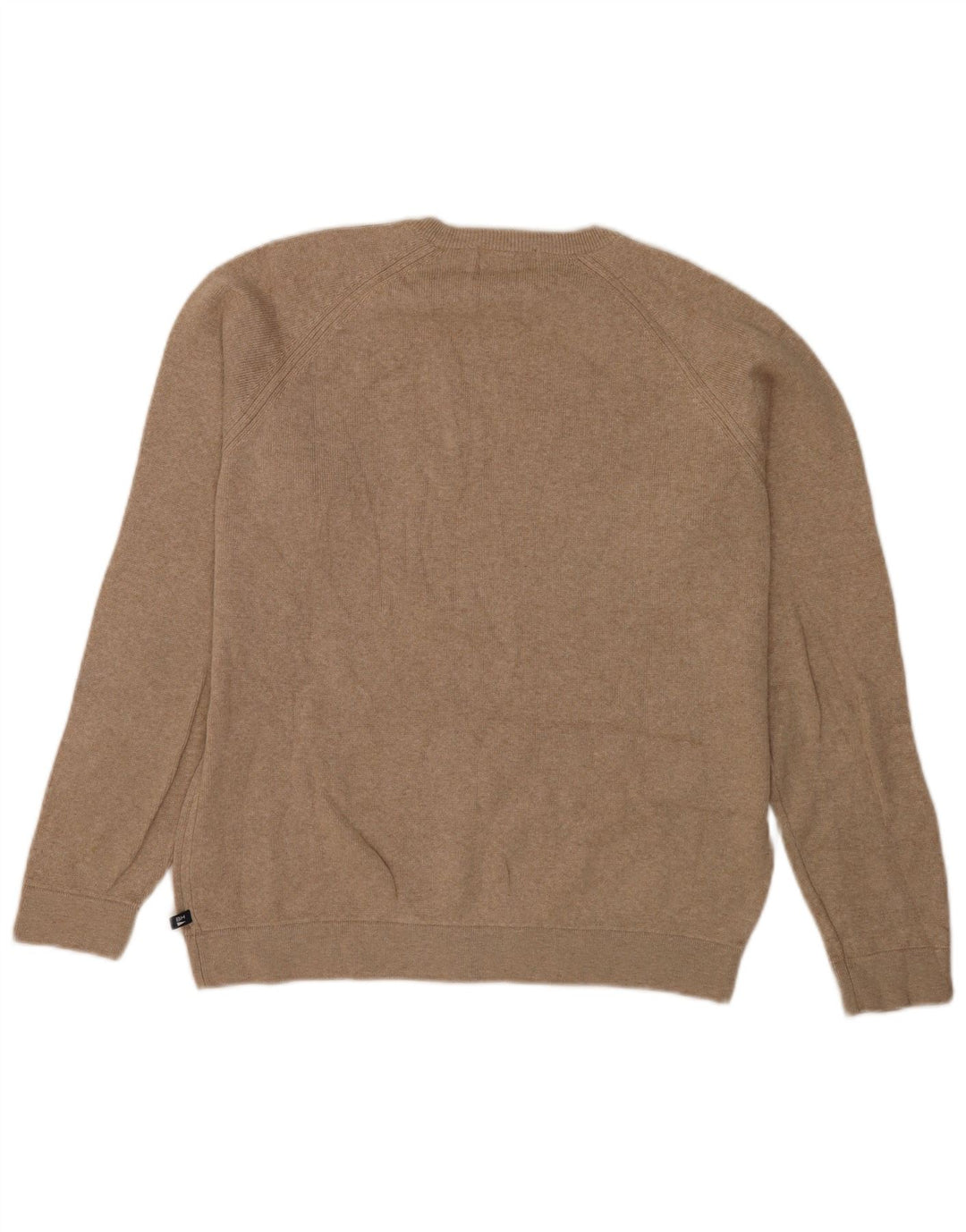 Męski sweter Marks & Spencer Blue Harbor z okrągłym dekoltem, średni beż