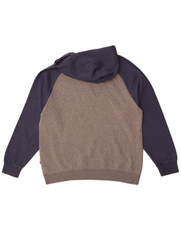 Męski sweter z kapturem Levi's o swobodnym kroju i kolorze średnioszarym